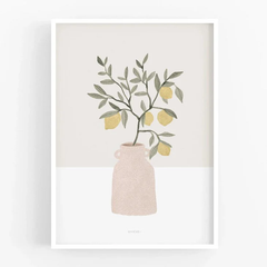 MICUSH | POTTERY AND FLOWERS - LEMON BRANCH (AP154) | アートプリント/ポスター (50x70cm) 北欧