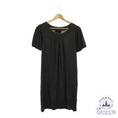 ☆美品☆ UNTITLED アンタイトル ワンピース ひざ丈ワンピース 半袖 ラウンドネック バルーンスリーブ 大きいサイズ レディース ブラック 4 日本製 901-16249