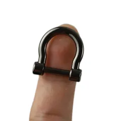 新品 1.1cmキーホルダー Dリング D型カン リング ハンドメイド アクセサリー パーツ 金具 手芸 材料 小物 ネジ式 車のキーホルダー/携帯電話/バッグに適しています (2個 ブラック)