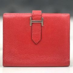 鑑定書付【極美品】HERMES ベアンコンパクト シェーブル 二つ折り財布