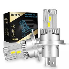 【2023年爆光 新規モデル】Briteye 車/バイク用 LED ヘッドライト H4 Hi/Lo 車検対応 爆光 ホワイト H4 LEDバルブ 32?高光効LEDチップ搭載 車用 LEDライト 一体型 静音ファン ノイズ抵抗 (2個入)