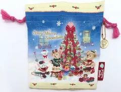 【中古】雑貨 集合(ベリーメリースノータイム) 巾着(マチ付き) 「ダッフィーのクリスマス2015」 東京ディズニーシー限定
