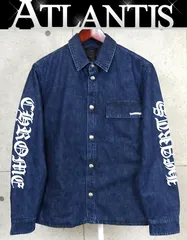 CHROME HEARTS 銀座店 クロムハーツ 美品 WORK'N SHIRT GARAGE デニムシャツ ジャケット メンズ SV925 size:M ブルー 100387のサムネイル