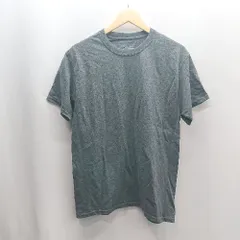 ◇ ⊂ Champion チャンピオン ロゴ刺<!-利用不可文字-!> 半袖 Ｔシャツ サイズM チャコールグレー系 レディース メンズ E  【1503050038751】