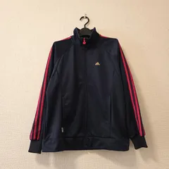 adidas アディダス トラックジャケット 3本ライン ネイビー 紺色 Lサイズ ピンクライン Y2K グランジ トミーフェブラリー 90ｓ goa ゴープコア