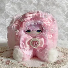 【105】おすわりぬい服　10cm ピンク　垂れ耳