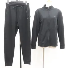 ITL89YH3PAU8 HUGOBOSS ヒューゴボス セットアップ トラック ジャケット パンツ ブルゾン スウェット ブラック メンズ サイズ S
