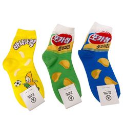 靴下 レディース 韓国ソックス お菓子メーカー バナナキック ポカチップ かわいい おしゃれ #インスタ #人気 #韓流 #オルチャン
