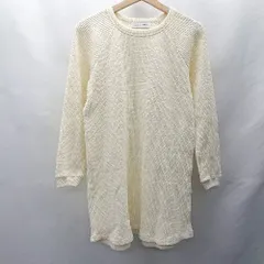 ◇ ⊇ AZUL BY MOUSSY アズールバイマウジー ワッフル生地 長袖 ミニ ワンピース サイズＳ クリーム系 レディース E  【1411280039939】