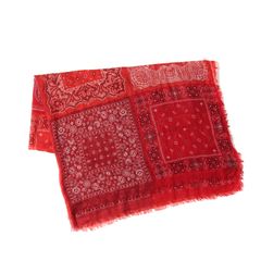 LOUIS VUITTON ルイヴィトン モノグラム ペイズリー バンダナストール (M75267) / レッド / ブランド ファッション アイテム 小物【メンズ】【中古】