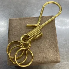 カラビナ コイル巻きツリバリフック　真鍮キーリング ヴィンテージ