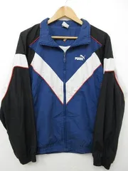 【送料無料】USA 古着 プーマ PUMA ブルゾンジャケット ジャンパー ロゴ刺繍 ネイビー メンズ Lサイズ■L24245AWS21-200922-10-50（4）5/31