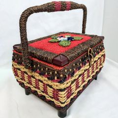 アンティーク ソーイングバスケット ヴィクトリアン フランスアンティーク ソーイングバスケット