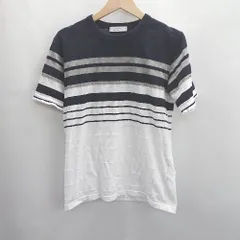 ◇ ⊂ UNITED ARROWS ユナイテッドアローズ ボーダー 半袖 カットソー サイズS ネイビー系 レディース E  【1501230040310】