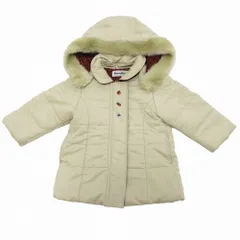 familiar ファミリア 中綿 ジャケット ジップアップ ライトベージュ サイズ80cm ベビー 【中古】