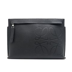 ロエベ LOEWE クラッチバッグ アナグラム ブラック レザー