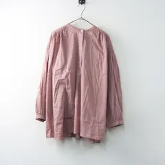 美品 アーバンリサーチ ドアーズ URBAN RESEARCH DOORS コットンボイルギャザーブラウス M ピンク【2400014510645】
