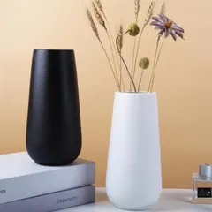 花瓶 おしゃれ 陶器 北欧 シンプル　造花　フラワーベース　大きいサイズ 20cmのサムネイル