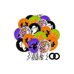【送料込】バルーンセット ハロウィン 風船 60個 12インチ パープル グリーン ブラック オレンジ風船 パーティー ハロウィン 飾り付け