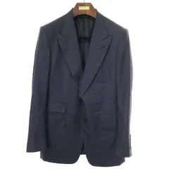 TOM FORD トム フォード 19AW Shelton グレンチェックピークドラペル ウールセットアップスーツ 611R25 21SL4Z ネイビー 52のサムネイル