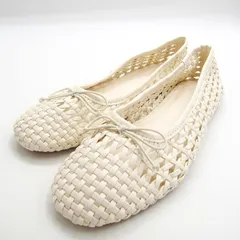 ザラ バレエシューズ サブリナシューズ メッシュ 靴 白 キッズ 女の子用 32サイズ ホワイト系 ZARA 【中古】