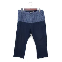 ユナイテッドアローズ A DAY IN THE LIFE UNITED ARROWS パンツ ストレート クロップド ツートンカラー ジップフライ S 紺 ネイビー /NT19