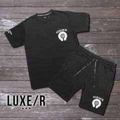 LUXE/R(ラグジュ) ホースシューワッペンセットアップ セットアップ メンズ 上下セット ジャージ スウェット クロム クロス　レザーパッチ