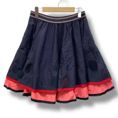 MAX&Co.マックスアンドコー リバーシブルフレアスカート ミニスカート ボリューム ウエストゴム 61019809 紺色 ネイビー ピンク サイズ40 レディース 夏 ゴーゴー古着久喜倉庫店No.B9633