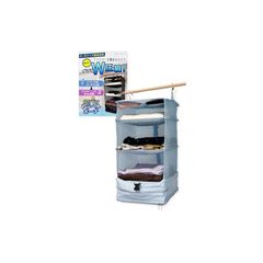 【るるぶ掲載ｘダブル圧縮機能】 LASSE MOA トラベルポーチ 吊り下げ 旅行 便利グッズ 収納 パッキング (ライトブルー, Lサイズ) 0