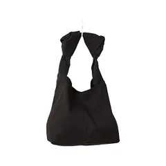 トートバッグ レディース ショルダーバッグ ナイロンバッグ ハンドバッグ バッグ 肩掛け 斜めかけ 韓国 (ブラック Free Size)