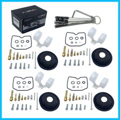 【LandTank】に適用する川崎ゼファー ZRX400/ZRX-II ZR400C/E/F 1989-1997京浜のキャブレター修理キット (4セット)