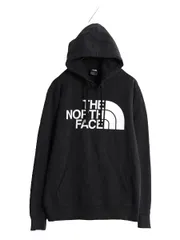 【お得なクーポン配布中!】 ノースフェイス プリント スウェット フード パーカー メンズ L The North Face プルオーバー 裏起毛 トレーナー 黒 アウトドア ブラック