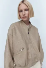 ZARA(ザラ) プラシ天 ブルゾン ジャケット 女優 パク・ジヒョン 着用