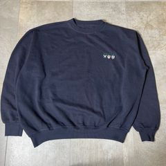【00s】NAUTICA  スウェット  Free size  ネイビー  ノーティカ  トレーナー  フリーサイズ  胸元刺繍  希少  デザイン  古着