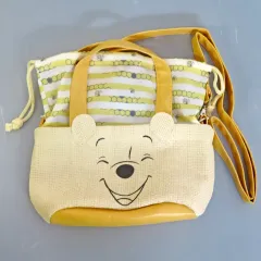 【中古】バッグ プー(スマイル) プレミアム編みバスケット風ショルダー 「くまのプーさん」