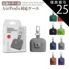 種類25：AirPods Pro (第2世代)/ブラック エアポッズ AirPods保護ケース ワイヤレス イヤホンケース エアポッズケース ハイブランド風 耐衝撃 落下防止フック付き PUレザーカバー かわいい おしゃれ AirPods1 AirPods2 のサムネイル