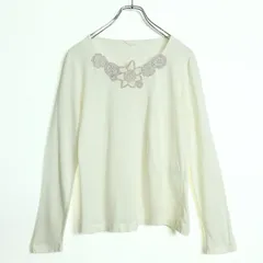 インゲボルグ 白 花モチーフ使い ニット//サイズ11号//定価25920円//2017春夏コレ//全国送料510円OK！//G7-37 インゲボルグ（素材（生地・毛糸）ニット）の通販