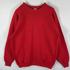 古着 80's～90's/80年代～90年代 ヴィンテージ フルーツオブザルーム FRUIT OF THE LOOM USA製 スウェット 無地 トレーナー ラグラン 大きいサイズ XXL  レッド メンズ