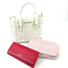 ジルスチュアート フレームトートバッグ・ポーチ・長財布 3点セット 鞄 カバン ブランド まとめて レディース JILLSTUART 【中古】