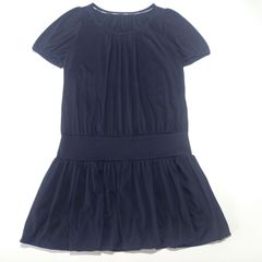 バーバリー ブルーレーベル ギャザーフリル ワンピース ネイビー 紺 38サイズ Burberry
