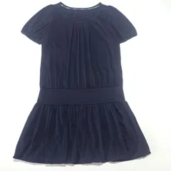 バーバリー ブルーレーベル ギャザーフリル ワンピース ネイビー 紺 38サイズ Burberry