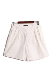 【お得なクーポン配布中!】 90s ポロスポーツ ラルフローレン 2タック ショートパンツ レディース M 90年代 オールド ショーツ 短パン コットン ポプリン 裾ダブル 白