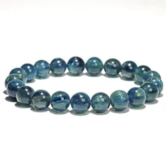  〔K1964-7〕約9mm グリーンブルーカイヤナイト 藍晶石 ブレスレット