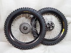HONDA CT125ハンターカブ EXCEL ASIA製 17X1.85 前後17インチアルミワイドホイールキット CAMEL CM-701 装着済み ボルトオン装着OK