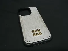 MIU MIU iPhone14pro maxケース ブラック新品未使用 箱付き ミュウミュウ iPhone15/14 ProMaxケース マテラッセ風 MIUMIU