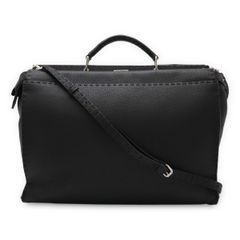 FENDI フェンディ セレリア ピーカブー バッグバグズ モンスター ビジネスバッグ ブリーフケース 2WAY ショルダー レザー ブラック 7VA388