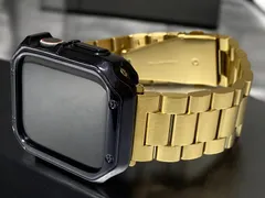 Apple Watch ステンレスベルト付きカバーセット メンズ レディース対応 Ultra 38mm 40mm 41mm 42mm 44mm 45mm 46mm49mm 39