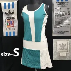 adidas Originals/アディダス★トレフォイルロゴ/ノースリーブワンピース【S/green×white/緑】スポーツ/ゴルフウェア/Tops/dress◆cBH786<sale>
