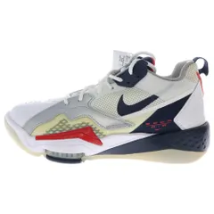 NIKE (ナイキ) JORDAN ZOOM 92 ジョーダン ズーム'92 ハイカットスニーカー ホワイト/ネイビー US9.5/27.5cm CK9183-101