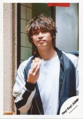 【中古】生写真(ジャニーズ) Hey! Say! JUMP/高木雄也/バストアップ・衣装紺白・右手食べ物・体正面/A.Y.T.「Are You There?」PV＆ジャケ写撮影オフショット/公式生写真